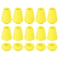 thumbnail image 1 of Unique Bargains 20Pack Plastic Cord Lock Bell End Stopper Cord End Lock Rope Fastener, Yellow, 1 of 5