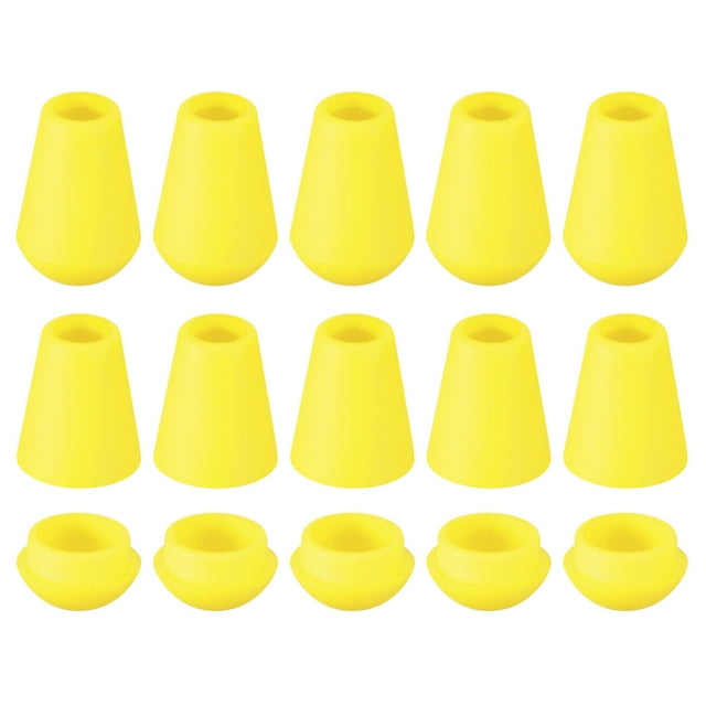 Unique Bargains 20Pack Plastic Cord Lock Bell End Stopper Cord End Lock Rope Fastener, Yellow