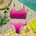 thumbnail image 4 of Grblisyd Girls Swimsuits Two Piece Casual Scoop Neck Gradient Bikini Sets Size 1-10 Years, 4 of 6