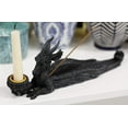 thumbnail image 2 of Ebros Gothic Stony Dragon Incense Burner and Candle Holder Figurine 10" Long, 2 of 7