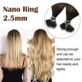 thumbnail image 6 of Copper Nano Rings Beads Hair Extension, 1000pcs Dark Brown Micro Nano Beads, 2.5mm Links Rings Hair Beads for Feather Extension Hair, Tip Hair Extensions, 6 of 7