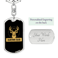 thumbnail image 2 of Hunting Club Stainless Steel or 18k Gold Premium Swivel Dog Tag Keychain, 2 of 10