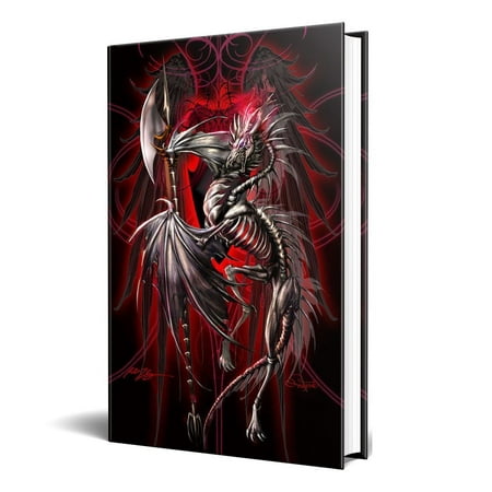 Dragon Journal - Dragon LichBlade Skeleton Dragon Embossed Journal Diary Notebook w/ Strip