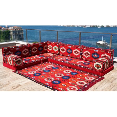 Sectional Sofa for Living Room Sofa Bed Red Floor Couch Arabic Floor Sofa Set Terrace Sofa Couch Bed Modular Sofa Floor Cushions