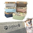 thumbnail image 2 of Cesta de almacenamiento de juguetes para mascotas personalizada, contenedor de ropa para ropa, perro, nombre personalizado Di, 2 of 5