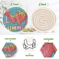 thumbnail image 4 of Strawberries Summer 6 Pcs Drink Coasters with Holder Absorbent Coasters Woven Coasters for Drinks Table Desk Protection Home Decor, 4 of 7