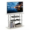 thumbnail image 4 of Furinno Frans Turn-N-Tube 4-Tier TV Stand for TV up to 46, White Oak, 4 of 6