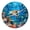 Blue2, variant on Analog Glass Blue Beach Wall Clocks Battery Operated 12 Inch | Round Sea Shell Wall Clocks for Living Room Bathroom Bedroom Kitchen Office Coastal Modern Wall Clock Non Ticking