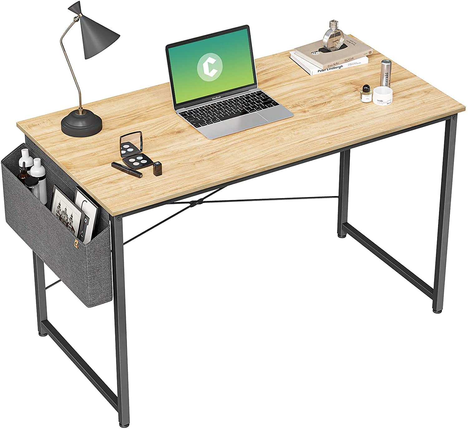 Cubiker Computer Desk 32 Home Office Writing Study Desk Modern Simple Style Laptop Table with Storage Bag Espresso