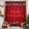 thumbnail image 2 of German Christmas Shower Curtains for Bathroom, Pine Berries Holly Red Frohe Weihnachten Waterproof Fabric Shower Curtain for Bathroom Bathtub Decoration, Machine Washable, 72"x72", 2 of 9