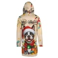 thumbnail image 2 of Merry Christmas Santa Boston Terrier Scarf Twinkling Lights Xmas Holiday All Over Print 3D Hooded Duffle Toggle Coat Gentleman Dog Lover Gifts - 00022, 2 of 6