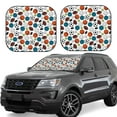 thumbnail image 2 of Uemuo Color Balls Printed 2 PCS Car Windshield Sun Shade, Auto Sun Heat and UV Rays Blocker, Foldable Automotive Front Window Sunshade Protector, 2 of 7