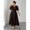 Black, variant on Womens Black Heart Print V-Neck Short Sleeve Casual Midi Dress