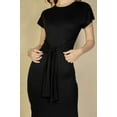 thumbnail image 5 of Tie Front Short Sleeve Side Slit Dress, 5 of 9