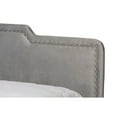 thumbnail image 4 of Benjen Glam Grey Velvet Fabric Upholstered Full Size Panel Bed, 4 of 5