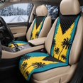 thumbnail image 2 of Eheartsgir Side Airbag Compatible Car Seat Covers for Sedan, Polyester Durable Car Seat Cushion Covers, Vintage Palm Tree Silhouette Pattern, 2 of 7