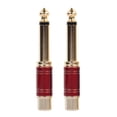 thumbnail image 1 of 2x Vergoldeter 6,35 Stecker auf RCA Buchse Adapter TS Stecker (rot) Hugtrwg Nuevos Originales, 1 of 8