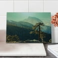 thumbnail image 2 of Yosemite Cutting Board, Yosemite National Park from the Top of Mountain Misty Morning Landscapes Photo, Decorative Tempered Glass Cutting and Serving Board, Small Size, Teal Brown, by Ambesonne, 2 of 5