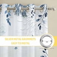 thumbnail image 6 of Blue Starfish Coastal Kitchen Curtains Window Panels, Eucalyptus Summer Nautical Shell Insulated Window Treatment Curtain, Grommet Curtains for Bedroom/Living Room/Bathroom, 2 Piece 52"Wx45"L, 6 of 8