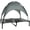 Gray#5, variant on Dog Bed PawHut Elevated Portable Dog Cot Pet Bed with UV Protection Canopy Shade, 48 inch, Gray,Large Dog Bed
