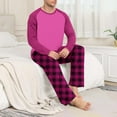 thumbnail image 7 of Fewfanhot Men's Casual Pajama Set Round Neck Long Sleeve Shirt with Drawstring Waist Pants Cozy Home Wear for Daily Use, 7 of 7