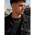 thumbnail image 3 of ChainsProMax Men 5mm 14K Gold Plated Figaro Chain Necklace 316L Stainless Steel Necklace Gift for Dad Mom Fathers Day Mothers Day Gift, 3 of 8