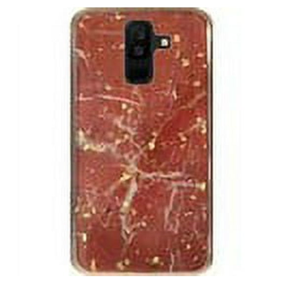 GSA Marble Glitter Case for Samsung Galaxy A6, A600 - Red/Gold