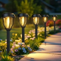 12 Pack Solar Lights Outdoor, Solar Pathway Lights Auto On/Off Waterproof Outdoor Solar Lighting for Path, Yard, Garden Patio Decor