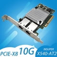 thumbnail image 2 of 10G Ethernet Network Card X540-T2 PCIE-X8 X16 Nework Extend Adapter, 2 of 5