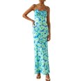 thumbnail image 1 of Vestido largo PRETTYGARDEN para mujer, ajustado con estampado floral, verano 2025, 1 of 9