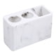 thumbnail image 1 of Porta pasta de dientes con asiento de lavado, 5 soportes para pasta de dientes de acero inoxidable, 2 organizadores funcionales blanco, 1 of 8