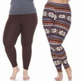 thumbnail image 5 of White Mark Women's Pack of 2 Plus Size Leggings, 5 of 5