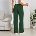 thumbnail image 3 of VV AVEORS Womens Wide Leg Sweatpants Vintage Sweat Pants with Pockets Drawstring Elastic Waisted Trousers Dark Green XL, 3 of 3