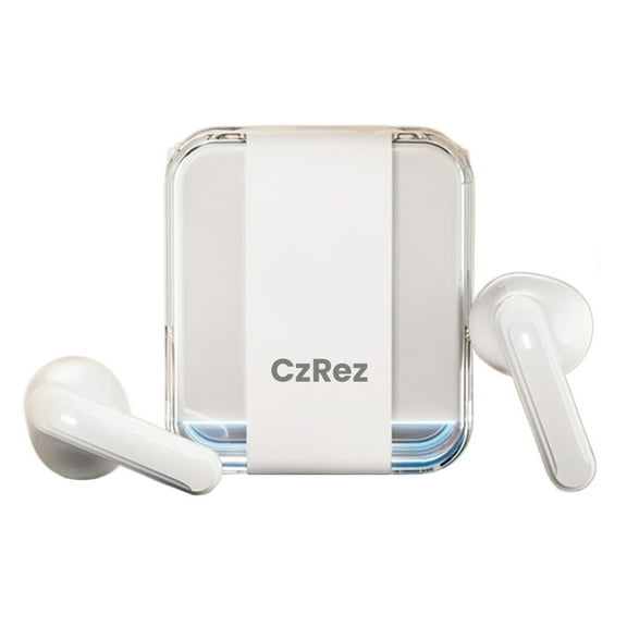 CzRez Earphones, True Wireless Bluetooth 5.2 Earbuds, Audio Personalization, White
