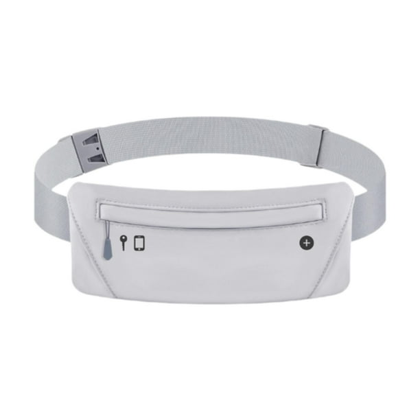 Riñonera para correr, cinturón elástico ajustable para mujeres y hombres, riñonera para correr Gris