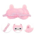 thumbnail image 2 of Unique Bargains 1 Pc Portable Cartoon Alpaca Eye Mask for Travel Pink Fleece, 2 of 3