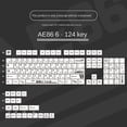 thumbnail image 2 of Teclas de cereza con inicial D Ae86 japonesas de 124 teclas Pbt blancas para teclado Cherry MX 61 68 84 87 96 98, 2 of 5