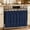 Blue, variant on Solid Dark Blue Oven Skirt Curtain 27"Wx20"L, Waterproof Ruffled Stove Cover Skirt with 8 Ribbon Ties, Minimalism Abstract Denim Texture Decorative Oven Door Curtain for Kitchen Dishwasher Cabinet