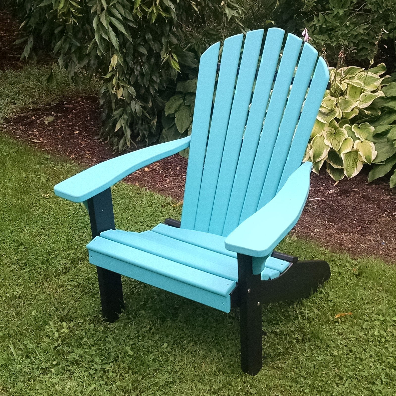 A & L Recycled Plastic TwoTone Fanback Adirondack Chair