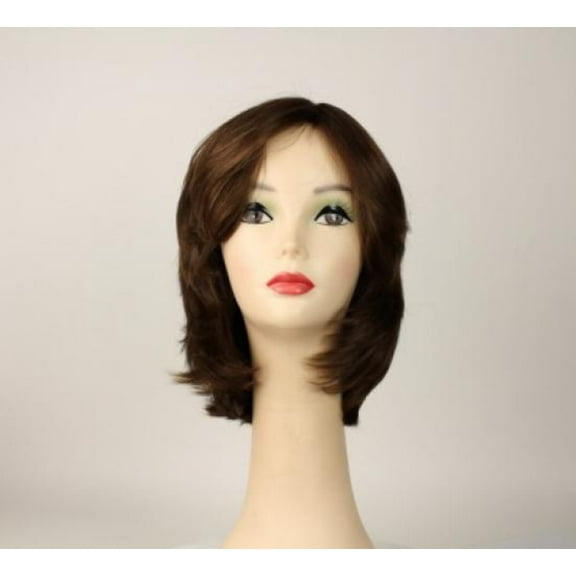 European Human Hair Freeda Wig Regina Light Brown Multi-Directional Skin Top Size L