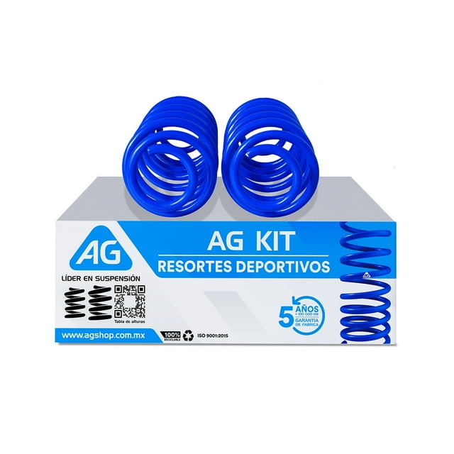 Resortes AG Kit para Auto Traseros para Volkswagen Polo 2009 a 2025 2 Piezas Nuevos