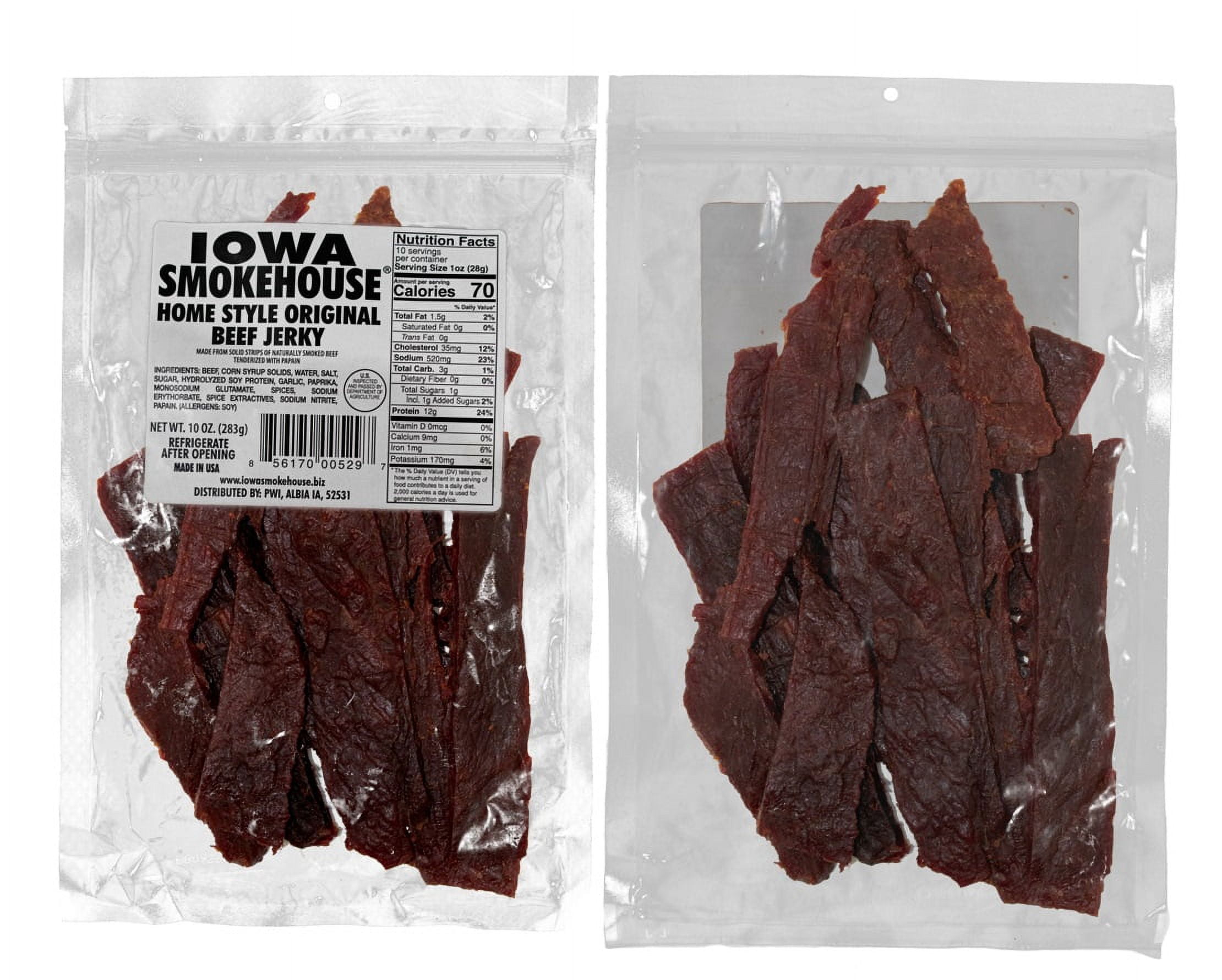 IOWA SMOKEHOUSE Home Style Original Beef Jerky, 10 oz
