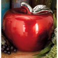thumbnail image 2 of Decmode Glam 9 inch lacquered dolomite apple sculpture, Gold, 2 of 3
