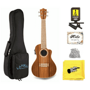 Lanikai MRS-CEC Solid Morado Acoustic Electric Concert Ukulele, Snark Bundle