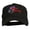 Black, variant on US State New Jersey Violet Flower Embroidered Cap - Red OSFM