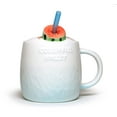 thumbnail image 4 of Cute Fruity Style Colorful Fruit Ceramic Mugs With Straw and Handle, 4 of 11