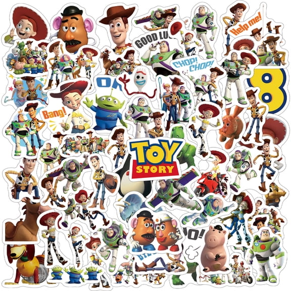 120 PCS For Toy Cartoon Themed Story Stickers, Cute Vinyl Waterproof Stickers, for Teen Suitable for Water Bottles,Laptop, Phone, Guitar, Skateboard, Travel Case, Notebook