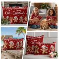 thumbnail image 5 of Gingerbread Christmas Outdoor Waterproof Pillow Covers, Red Golden Snowflake Winter Xmas Decorative Square Throw Pillowcase Sofa Cushion Sham for Patio/Couch/Chair, 26"x26" 2 Pack, 5 of 8