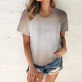 thumbnail image 1 of SMihono Hauts pour Femmes Été Décontracté Mode Féminine Impression Col Rond T-shirt Manches Courtes Ample Pull Blouse T-shirt Oversize pour Femmes 2023, 1 of 5