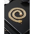 thumbnail image 2 of Mens Miami Cuban Chain Necklace 12mm Diamond Claw Cuban Chain Hip Hop Jewelry, 2 of 7